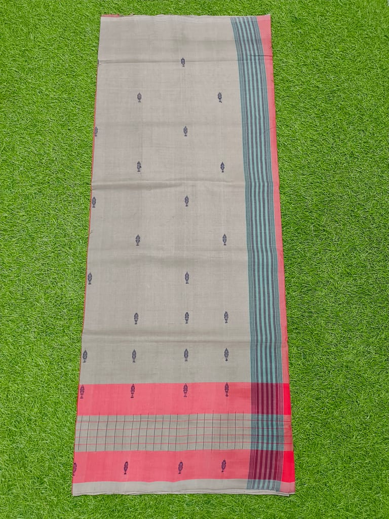 MORI HANDLOOM COTTON FISH BUTTA SAREE