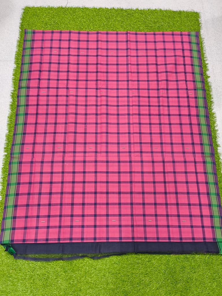 MORI HANDLOOMS COTTON CHECK SAREE