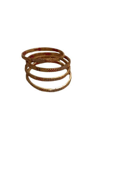 Gold Plated Bangles Set with Multicolor Stones for Women