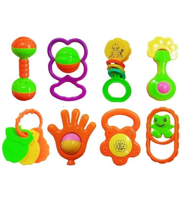 Plastic Non Toxic Rattle Set For Babies  (Multicolor) PID50386