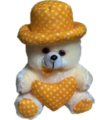 Cap Teddy Bear with Heart (Yellow) PID49067