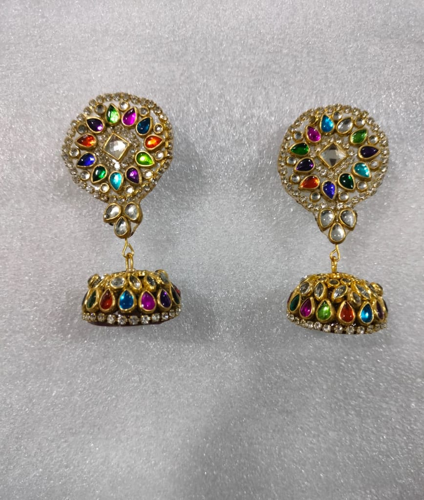 Buy Kundan Meenakari Earrings Online at Best Price in India | Anuradha Art Jewellery - Earrings | Buy online on ZillyBuy