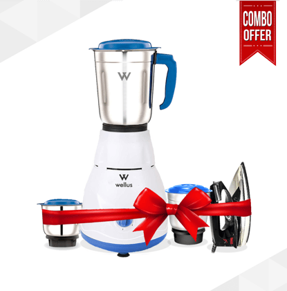Wellus Eco MG Iron Combo 500 W Juicer Mixer Grinder  (Heavy Duty 500W Juicer Mixer Grinder & 1000 W Dry Iron Super Combo
