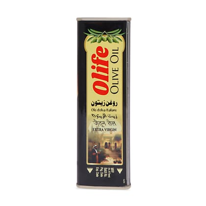 M A Olife Extra Virgin Olive Oil for Cooking and Massage Oil – Pure Olive Oil, 500ml Tin – For Skin, Hair, and Multipurpose Benefits