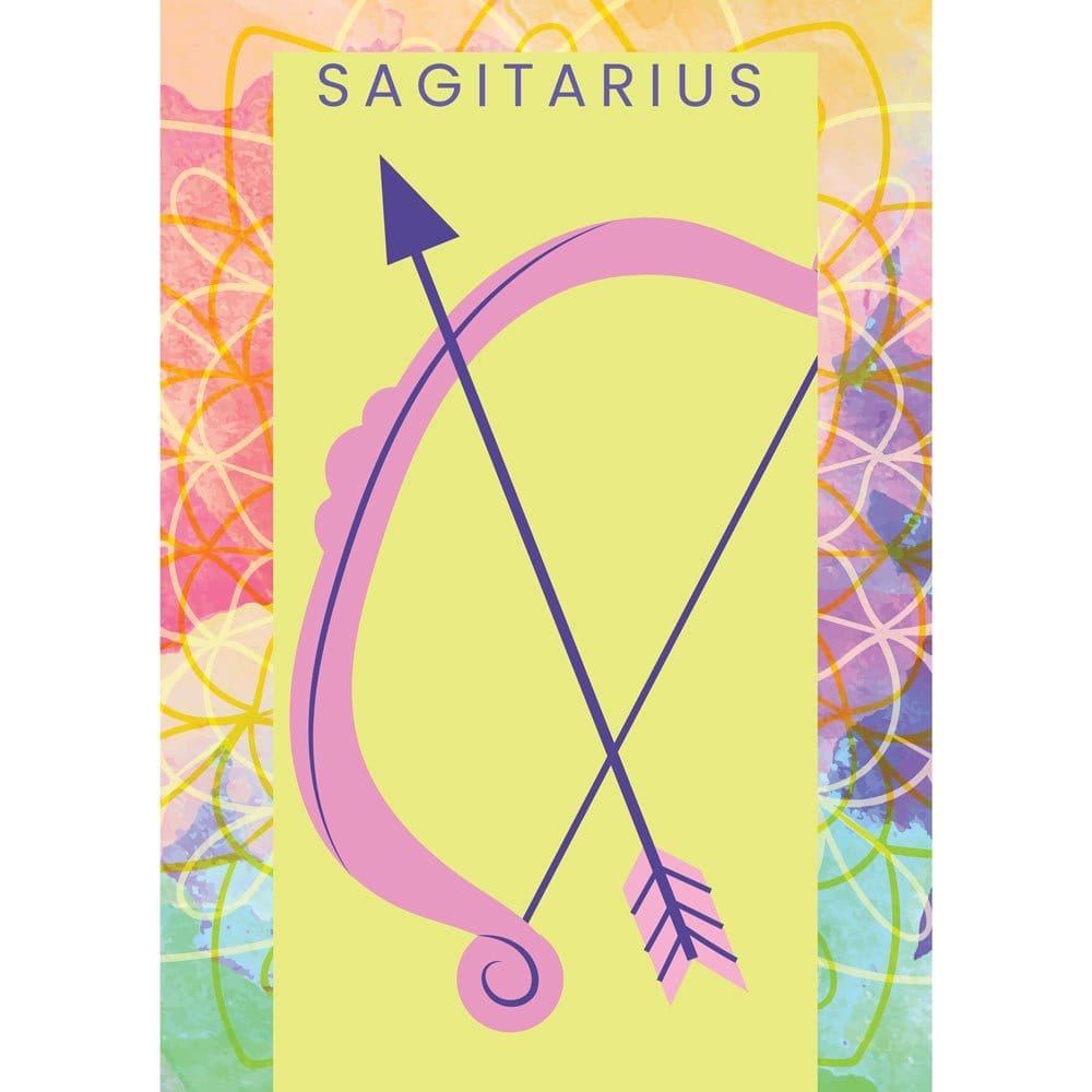 Modern Women EqualLife Pure Cotton Bio-Washed T-Shirt Chest Printed-Zodiac Sign Series-2-SAGITTA