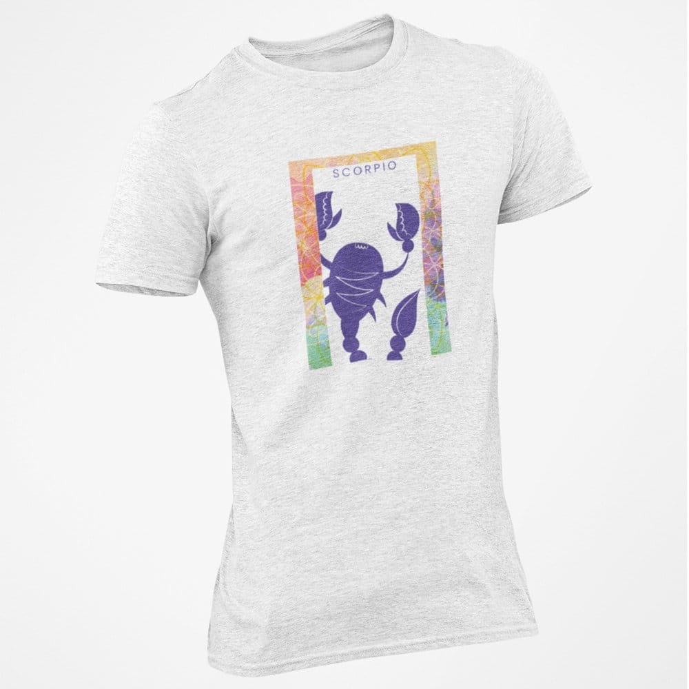 EqualLife Pure Cotton Bio-Washed T-Shirt Chest Printed-Zodiac Sign Series-2-SCORPIO Design-By Zingertees-Women-EL9120096-F
