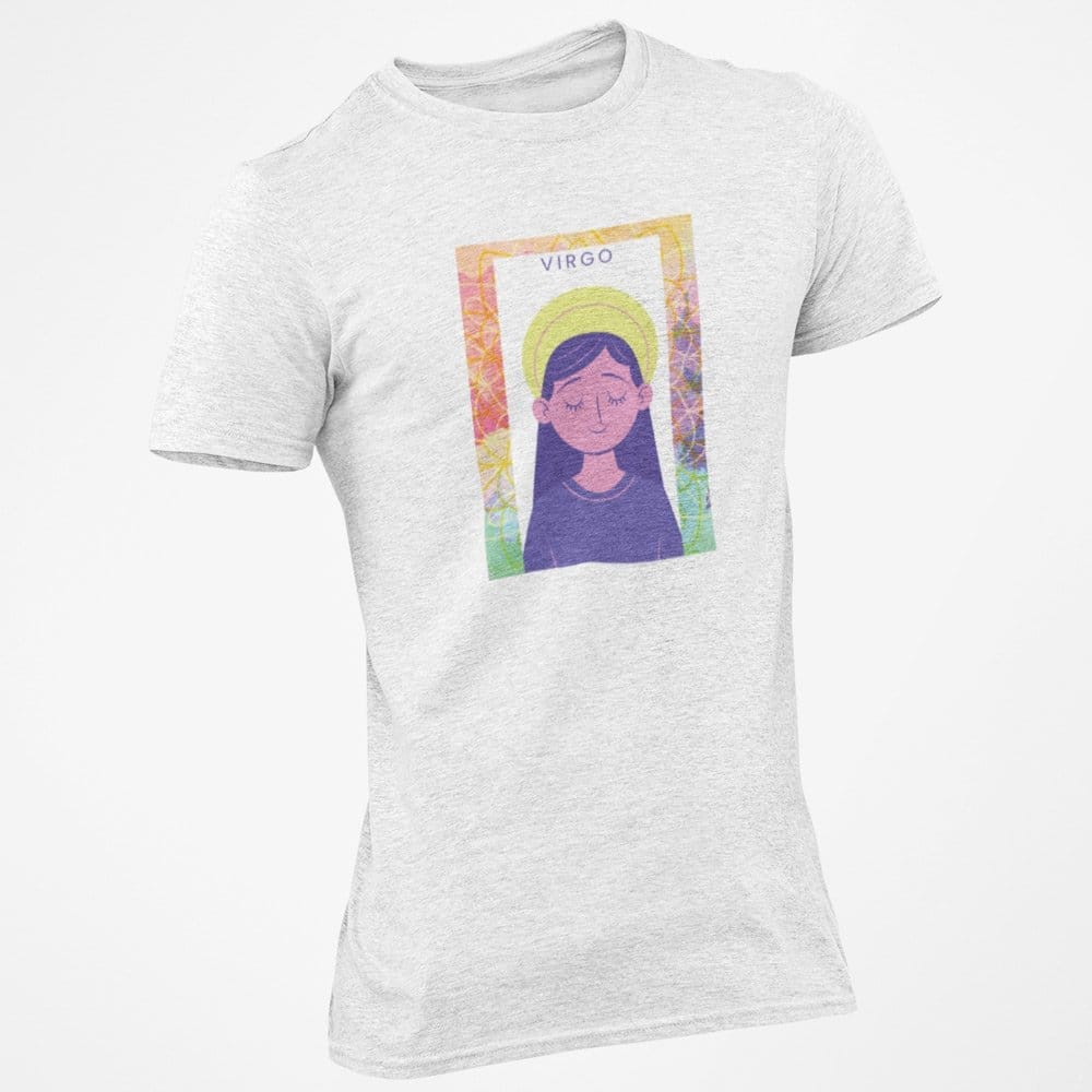 Latest Women EqualLife Pure Cotton Bio-Washed T-Shirt Chest Printed-Zodiac Sign Series-2-VIRGO D
