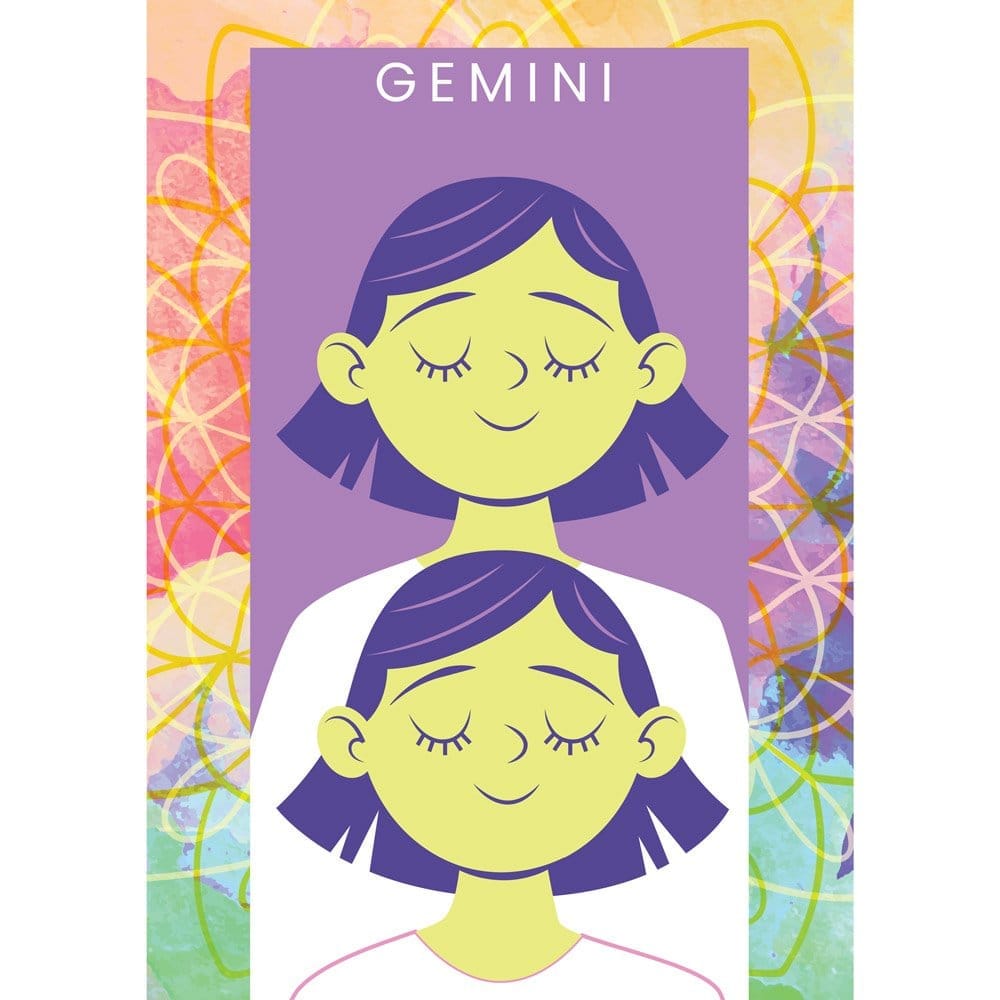 Top Men EqualLife Pure Cotton Bio-Washed T-Shirt Chest Printed-Zodiac Sign Series-2-GEMINI Desig