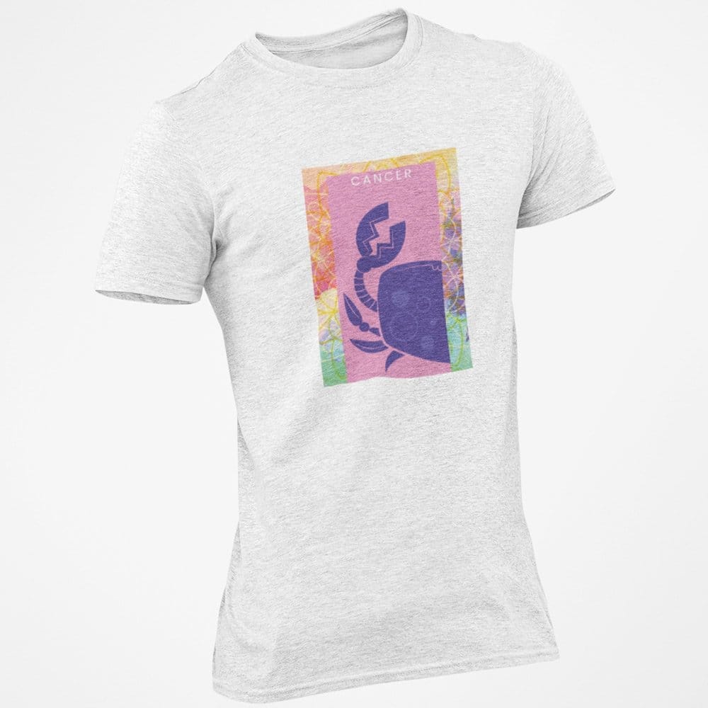 Premium Women EqualLife Pure Cotton Bio-Washed T-Shirt Chest Printed-Zodiac Sign Series-2-CANCER