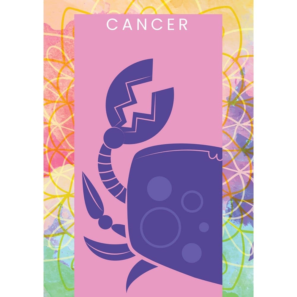 Modern Men EqualLife Pure Cotton Bio-Washed T-Shirt Chest Printed-Zodiac Sign Series-2-CANCER De