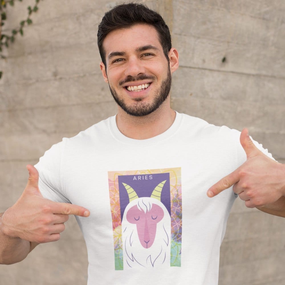 Sophisticated Men EqualLife Pure Cotton Bio-Washed T-Shirt Chest Printed-Zodiac Sign Series-2-AR