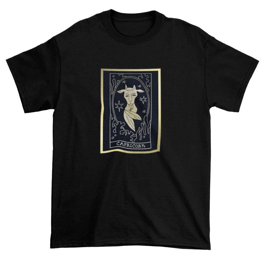 EqualLife Pure Cotton Bio-Washed T-Shirt Chest Printed-Zodiac Sign Series-1-CAPRICON Design-By Zingertees-Women-EL9120086-F