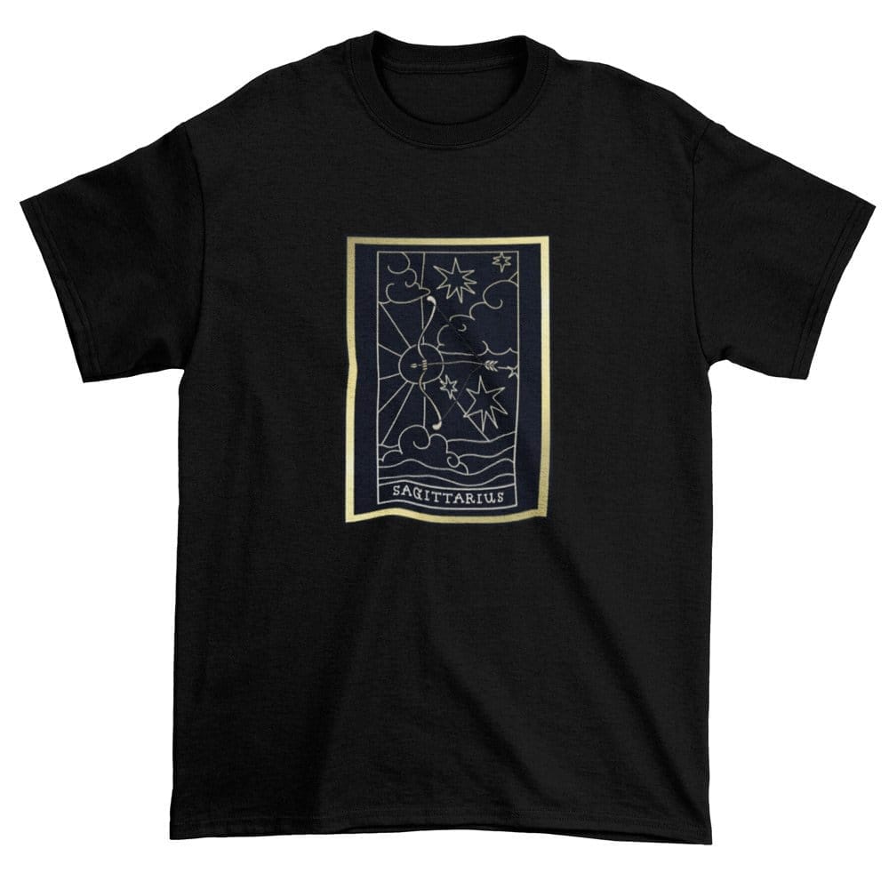 EqualLife Pure Cotton Bio-Washed T-Shirt Chest Printed-Zodiac Sign Series-1-SAGITTARIUS Design-By Zingertees-Men-EL9120085-M