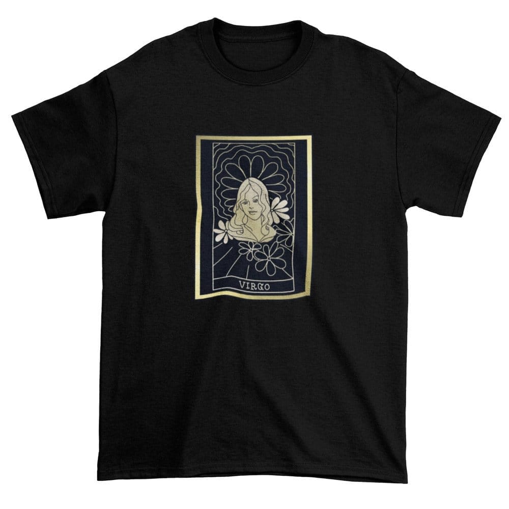 Best Women EqualLife Pure Cotton Bio-Washed T-Shirt Chest Printed-Zodiac Sign Series-1-VIRGO Des