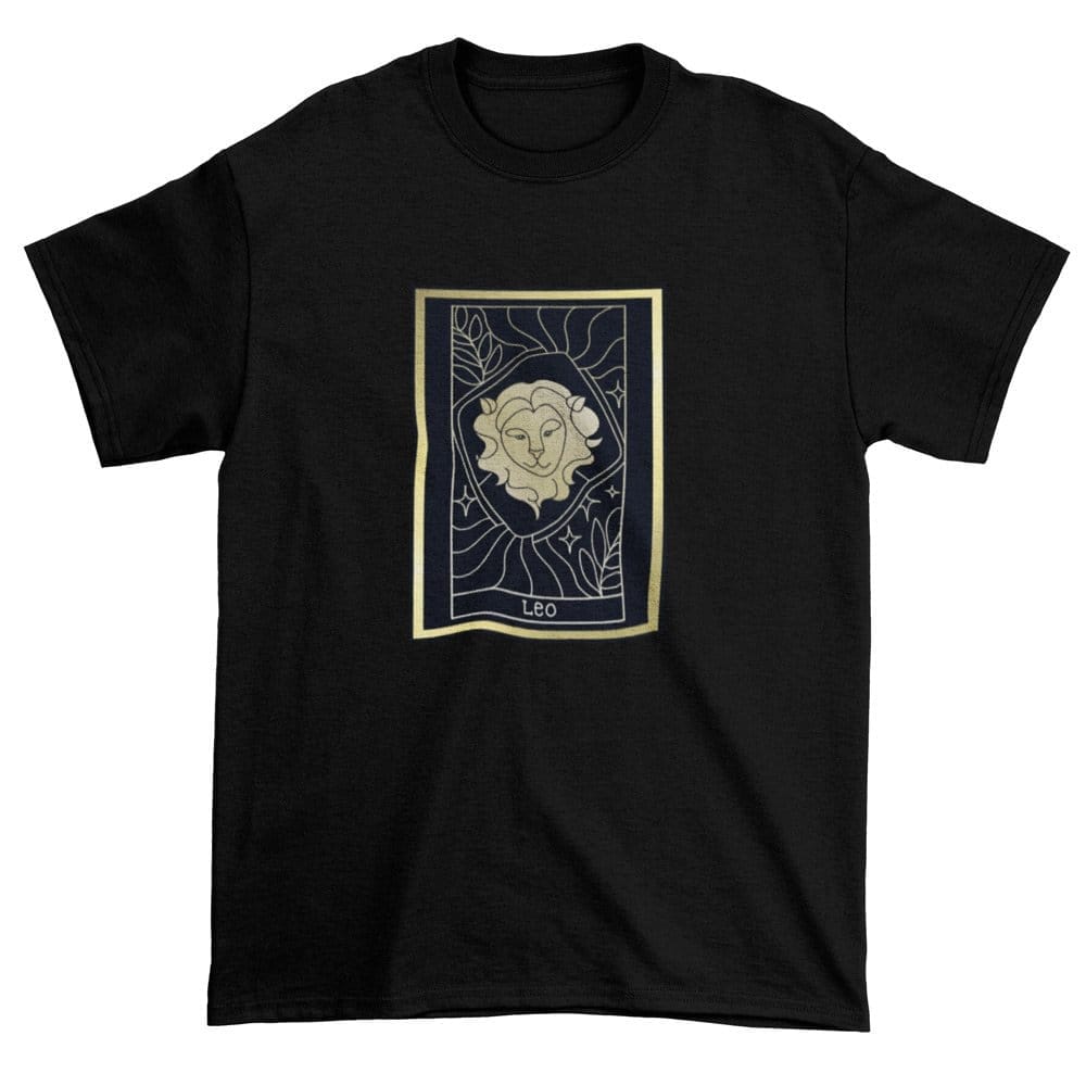 EqualLife Pure Cotton Bio-Washed T-Shirt Chest Printed-Zodiac Sign Series-1-LEO Design-By Zingertees-Men-EL9120081-M