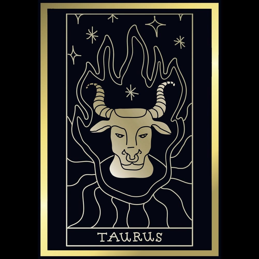 New Women EqualLife Pure Cotton Bio-Washed T-Shirt Chest Printed-Zodiac Sign Series-1-TAURUS Des
