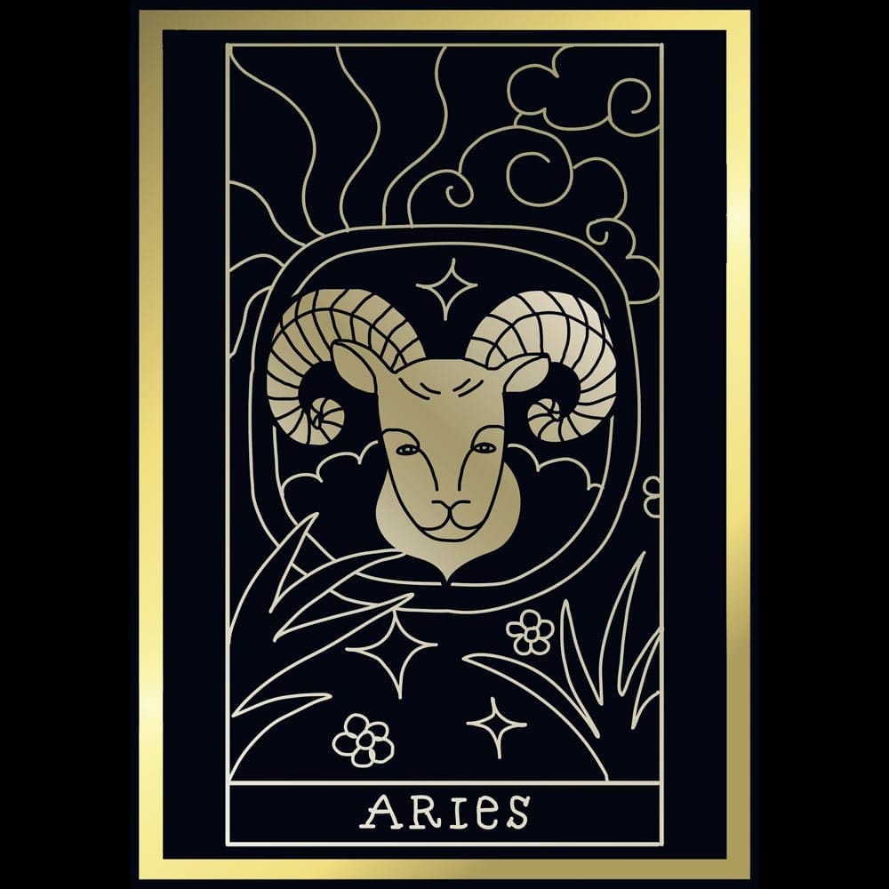 Stylish Men EqualLife Pure Cotton Bio-Washed T-Shirt Chest Printed-Zodiac Sign Series-1-ARIES De