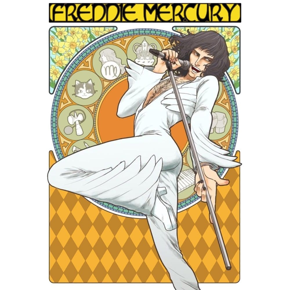 Premium Men EqualLife Pure Cotton Bio-Washed T-Shirt Chest Printed-Tribute to Queen-Freddie Merc