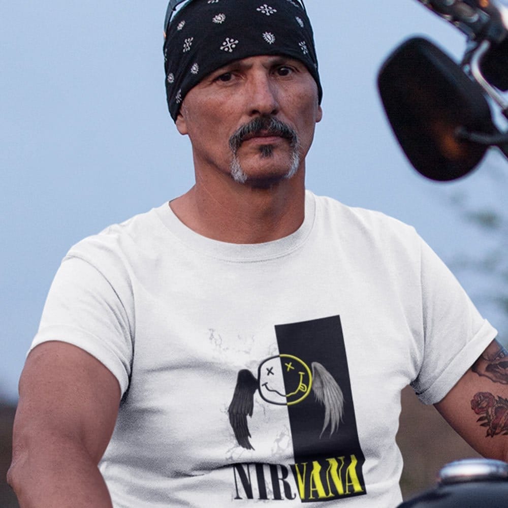New Men EqualLife Pure Cotton Bio-Washed T-Shirt Chest Printed-Legends Series - Tribute to Rock 