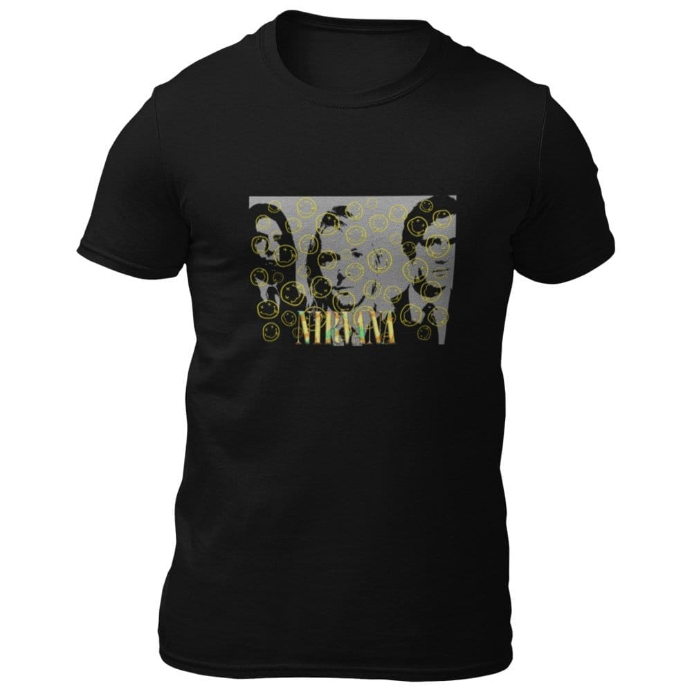 EqualLife Pure Cotton Bio-Washed T-Shirt Chest Printed-Legends Series - Tribute to Rock Band Nirvana Design No.3-by ZingerTees-Men-EL9120325-M