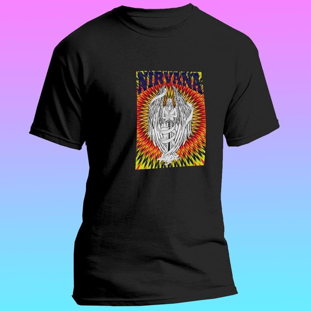 Trendy Women EqualLife Pure Cotton Bio-Washed T-Shirt Chest Printed-Legends-Nirvana-by ZingerTee