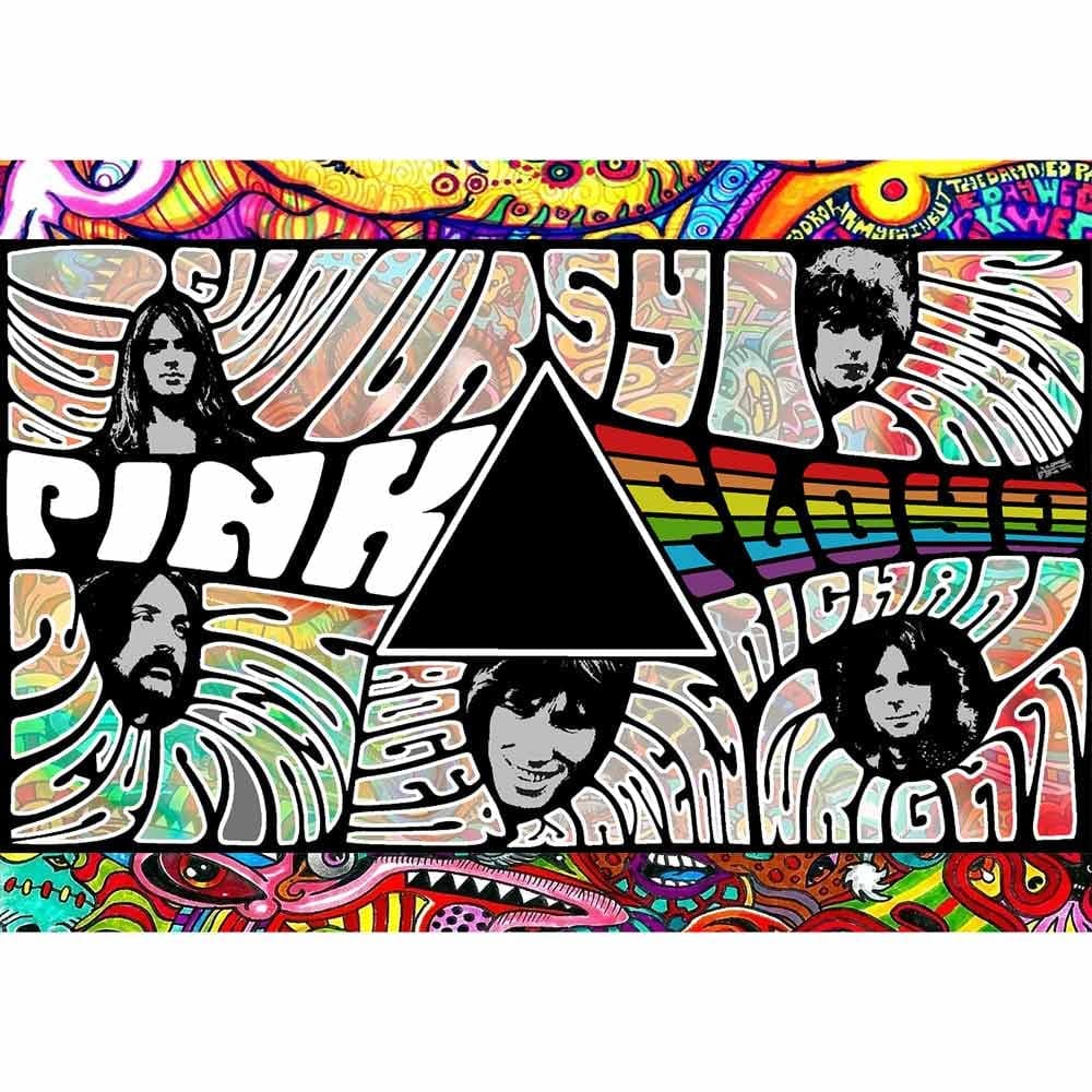 Stylish Men EqualLife Pure Cotton Bio-Washed T-Shirt Chest Printed-Tribute to Pink Floyd-by Zing