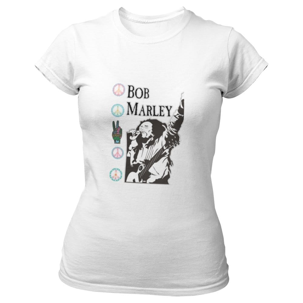 Exclusive Women EqualLife Pure Cotton Bio-Washed T-Shirt Chest Printed-Tribute to Bob Marley-Roc