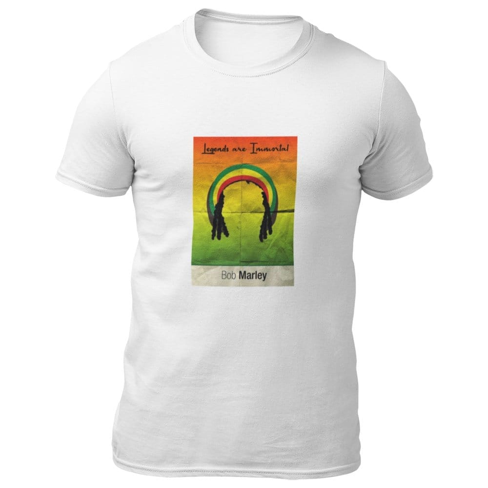 Stylish Men EqualLife Pure Cotton Bio-Washed T-Shirt Chest Printed-Tribute to Bob Marley-Rock Mu