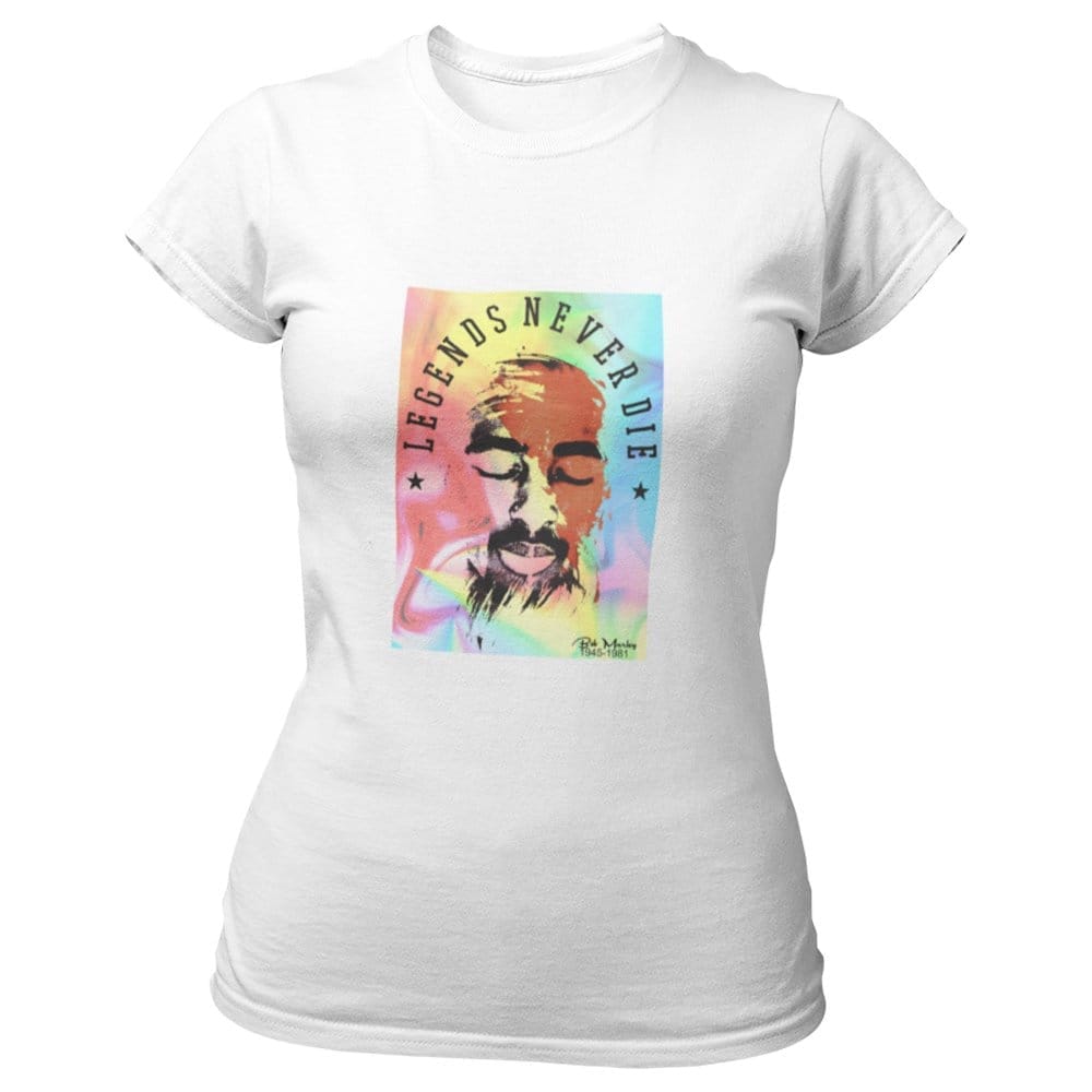 EqualLife Pure Cotton Bio-Washed T-Shirt Chest Printed-Tribute to Bob Marley-Rock Music Legends-10-by ZingerTees-Women-EL9120364-F