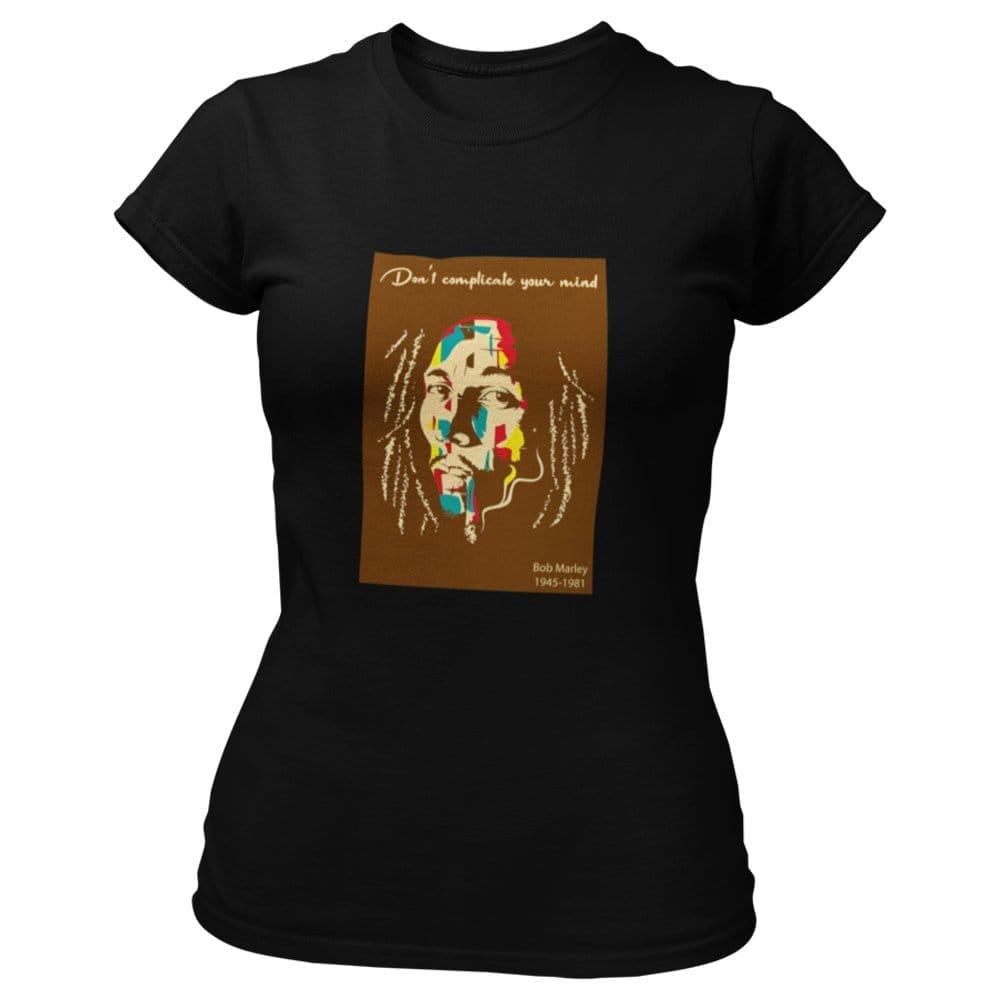 EqualLife Pure Cotton Bio-Washed T-Shirt Chest Printed-Tribute to Bob Marley-Rock Music Legends-9-by ZingerTees-Women-EL9120363-F