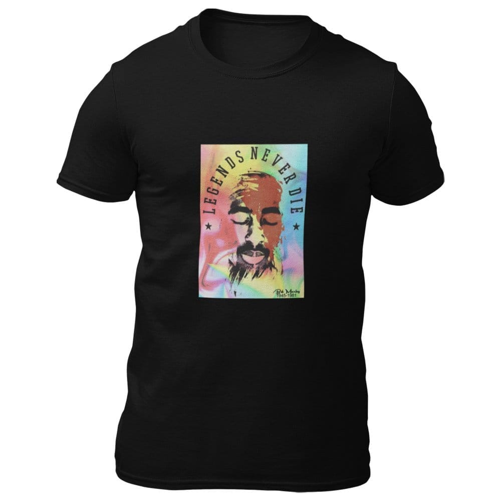 Chic Men EqualLife Pure Cotton Bio-Washed T-Shirt Chest Printed-Tribute to Bob Marley-Rock Music