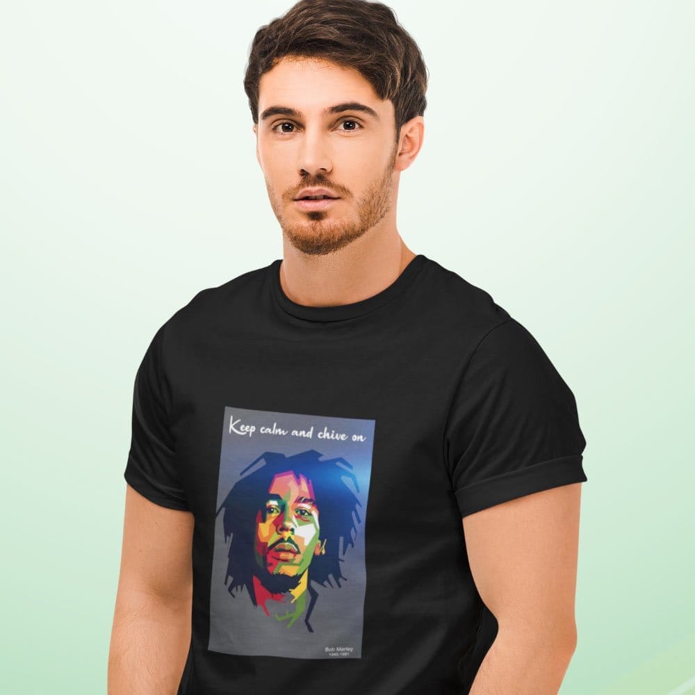 Exclusive Men EqualLife Pure Cotton Bio-Washed T-Shirt Chest Printed-Tribute to Bob Marley-Rock 
