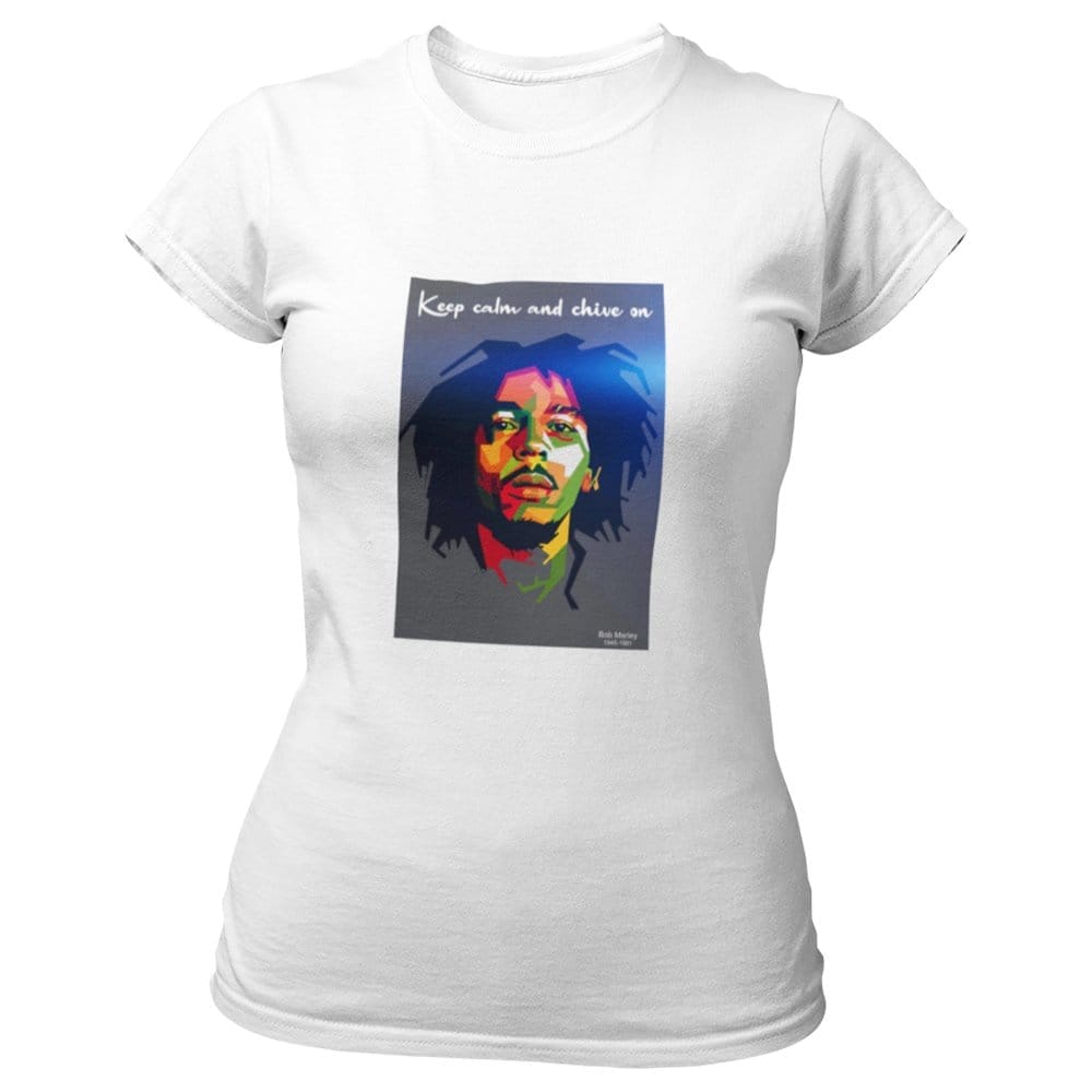 Sophisticated Women EqualLife Pure Cotton Bio-Washed T-Shirt Chest Printed-Tribute to Bob Marley