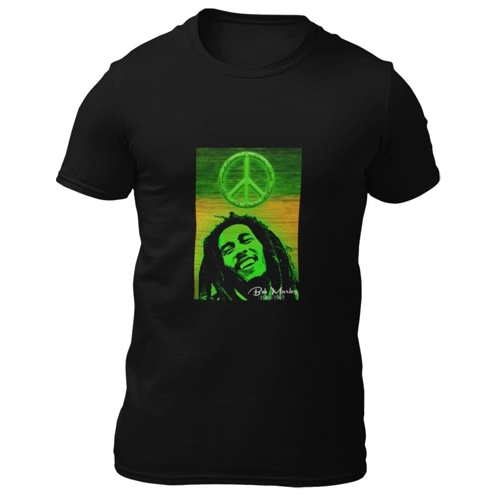 Trendy Men EqualLife Pure Cotton Bio-Washed T-Shirt Chest Printed-Tribute to Bob Marley-Rock Mus