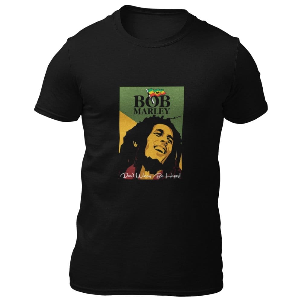 Stylish Men EqualLife Pure Cotton Bio-Washed T-Shirt Chest Printed-Tribute to Bob Marley-Rock Mu