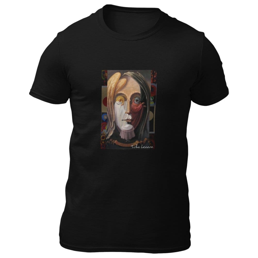 Elegant Men EqualLife Pure Cotton Bio-Washed T-Shirt Chest Printed-Tribute to John Lennon-Rock M