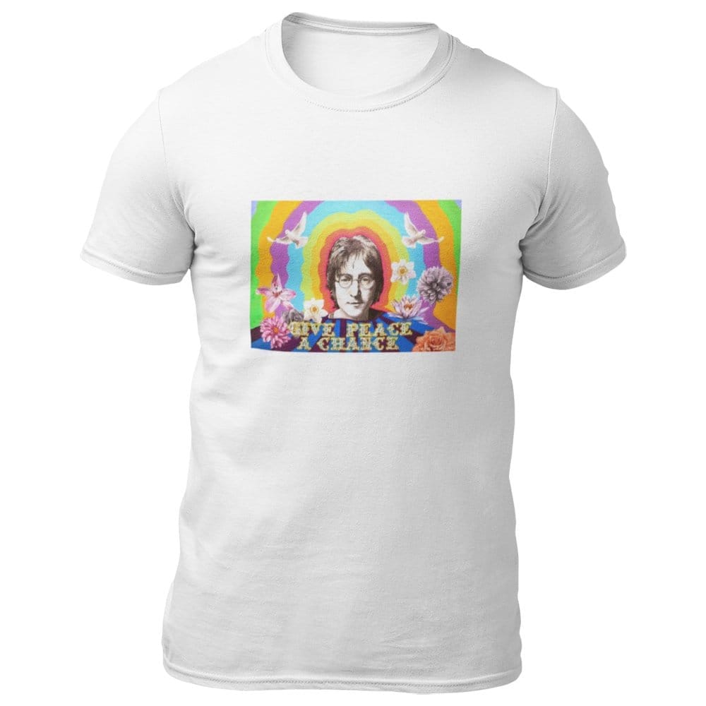 Best Men EqualLife Pure Cotton Bio-Washed T-Shirt Chest Printed-Tribute to John Lennon-Rock Musi