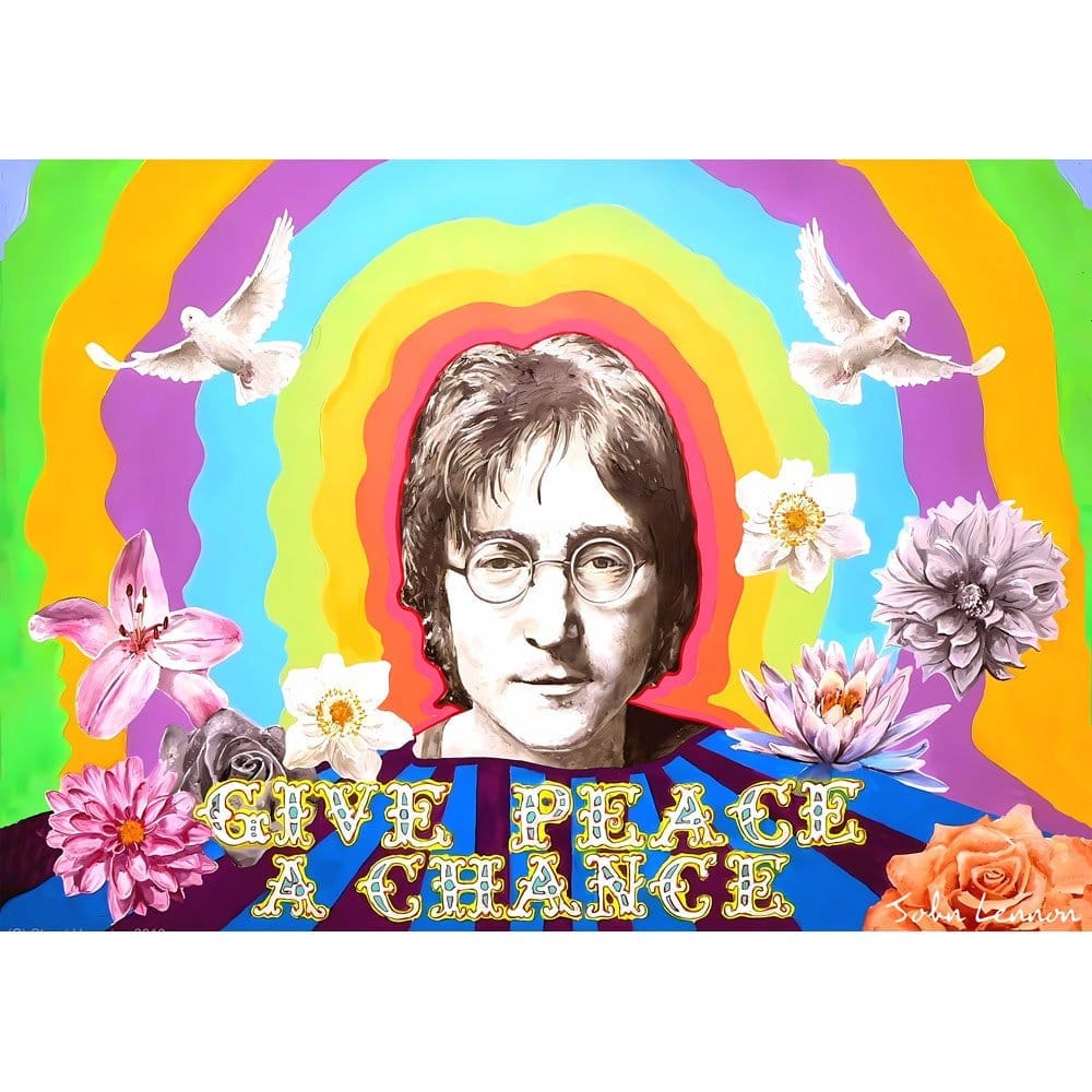 Best Men EqualLife Pure Cotton Bio-Washed T-Shirt Chest Printed-Tribute to John Lennon-Rock Musi