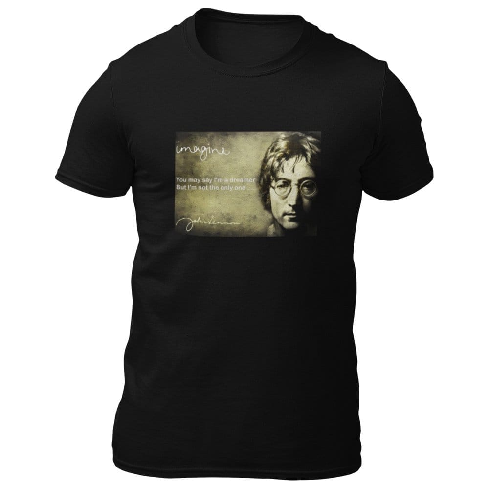 EqualLife Pure Cotton Bio-Washed T-Shirt Chest Printed-Tribute to John Lennon-Rock Music Legends-5-by ZingerTees-Men-EL9120352-M