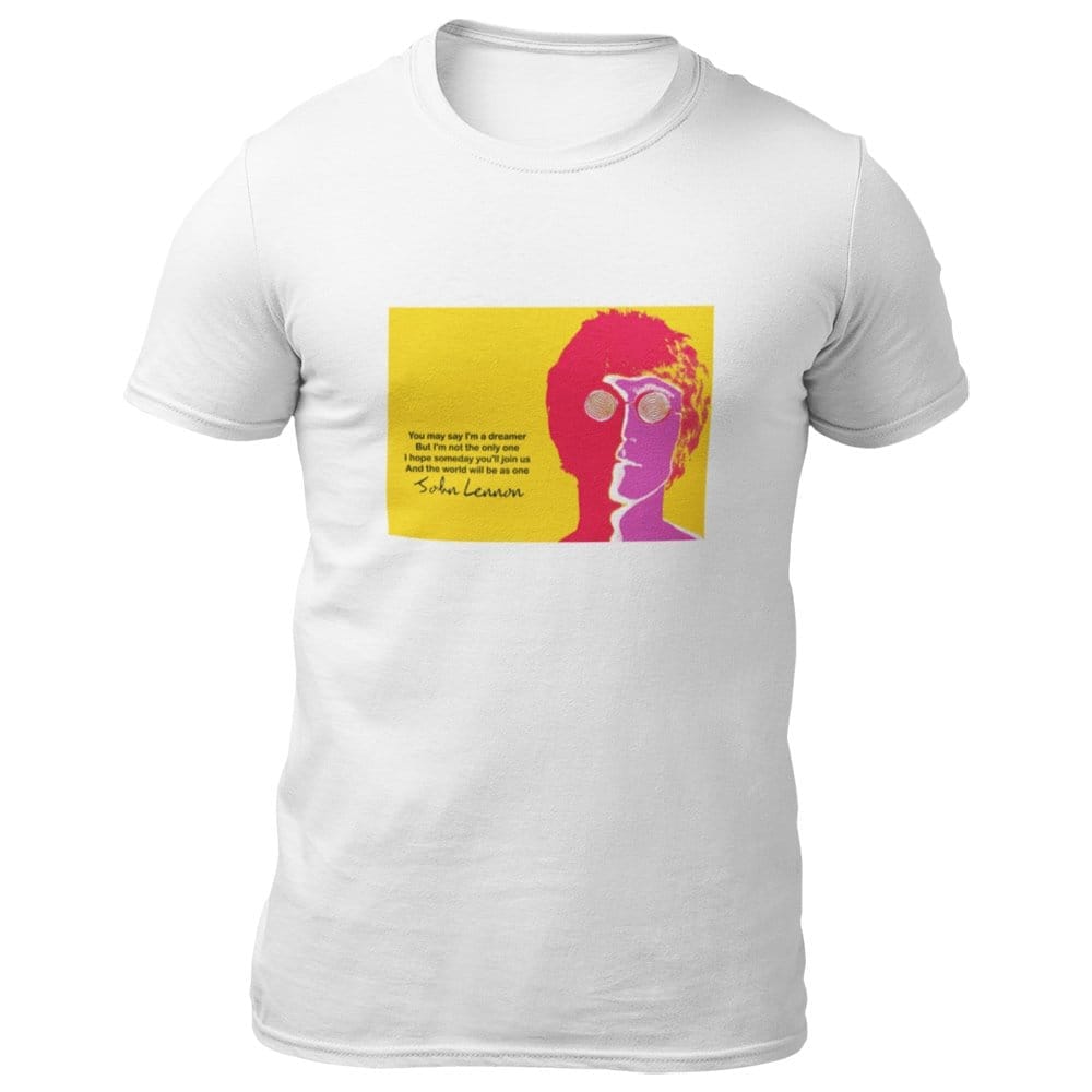 Affordable Men EqualLife Pure Cotton Bio-Washed T-Shirt Chest Printed-Tribute to John Lennon-Roc