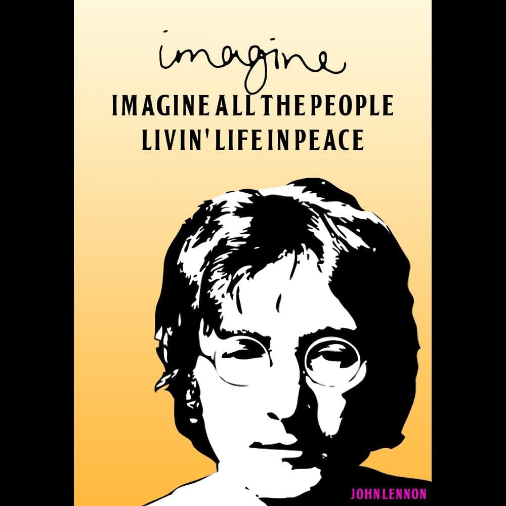 Sophisticated Women EqualLife Pure Cotton Bio-Washed T-Shirt Chest Printed-Tribute to John Lenno