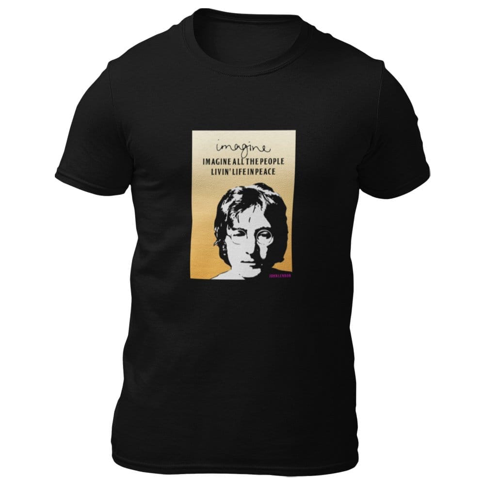 EqualLife Pure Cotton Bio-Washed T-Shirt Chest Printed-Tribute to John Lennon-Rock Music Legends-2-by ZingerTees-Men-EL9120349-M