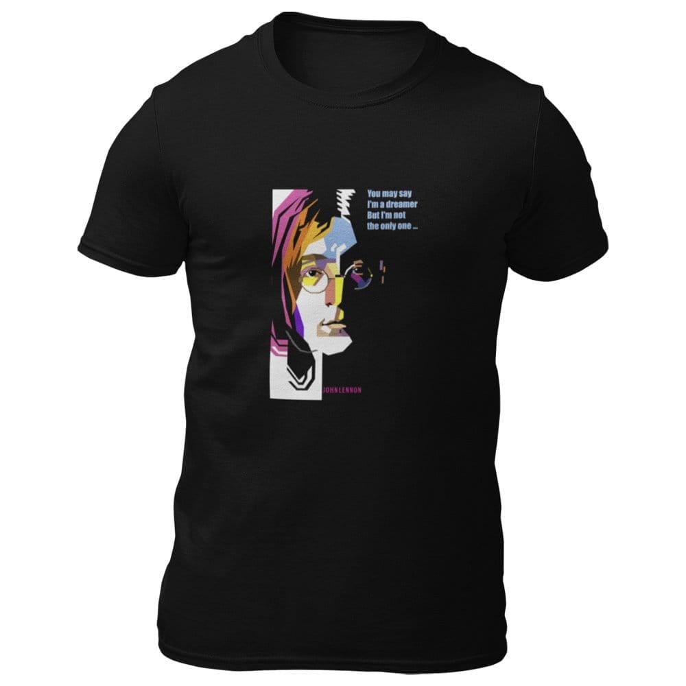 EqualLife Pure Cotton Bio-Washed T-Shirt Chest Printed-Tribute to John Lennon-Rock Music Legends-1-by ZingerTees-Men-EL9120348-M