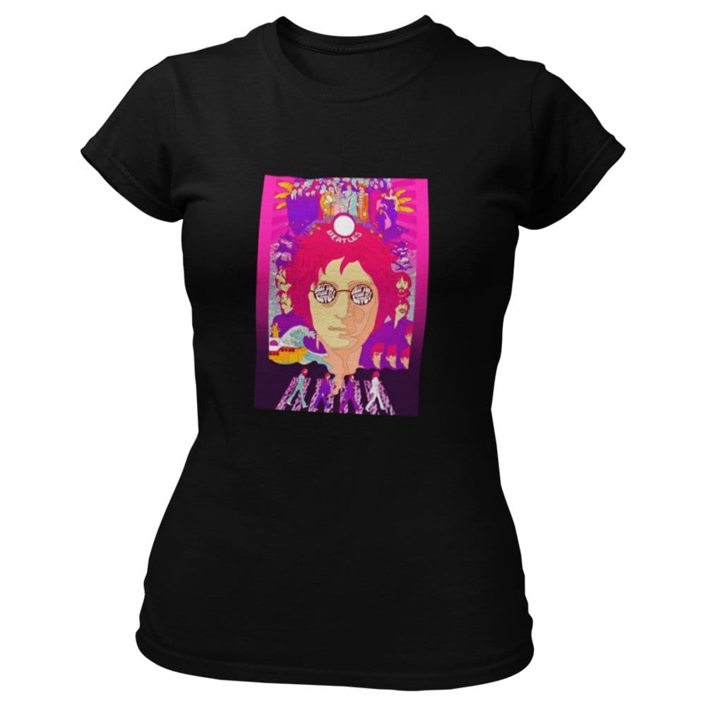 EqualLife Pure Cotton Bio-Washed T-Shirt Chest Printed-Tribute to The Beatles-Rock Music Legends-7-by ZingerTees-Women-EL9120342-F