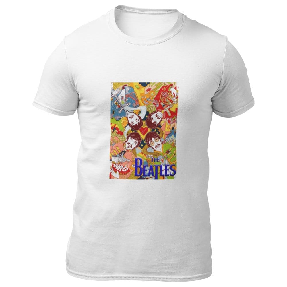 EqualLife Pure Cotton Bio-Washed T-Shirt Chest Printed-Tribute to The Beatles-Rock Music Legends-8-by ZingerTees-Men-EL9120343-M