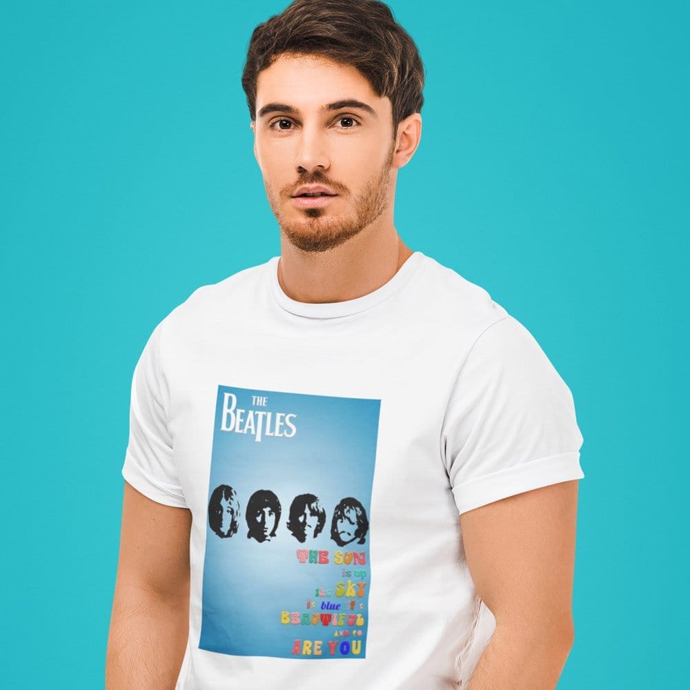 Latest Men EqualLife Pure Cotton Bio-Washed T-Shirt Chest Printed-Tribute to The Beatles-Rock Mu