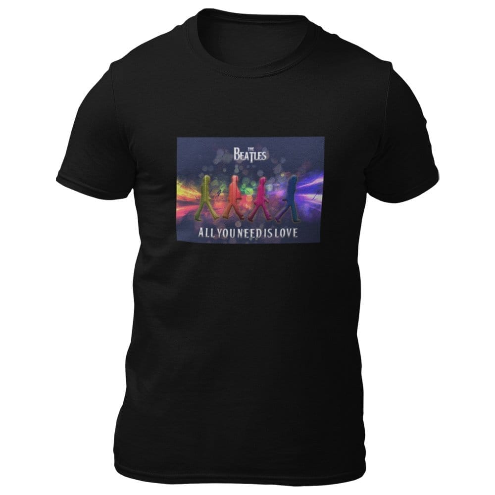 Affordable Men EqualLife Pure Cotton Bio-Washed T-Shirt Chest Printed-Tribute to The Beatles-Roc
