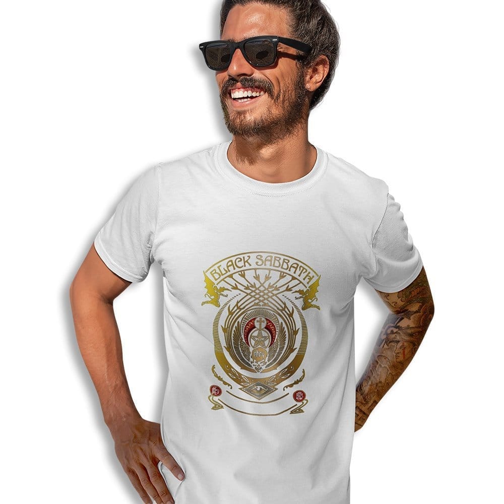 Sophisticated Men EqualLife Pure Cotton Bio-Washed Chest Printed T-Shirt - Rock Music Legends - 