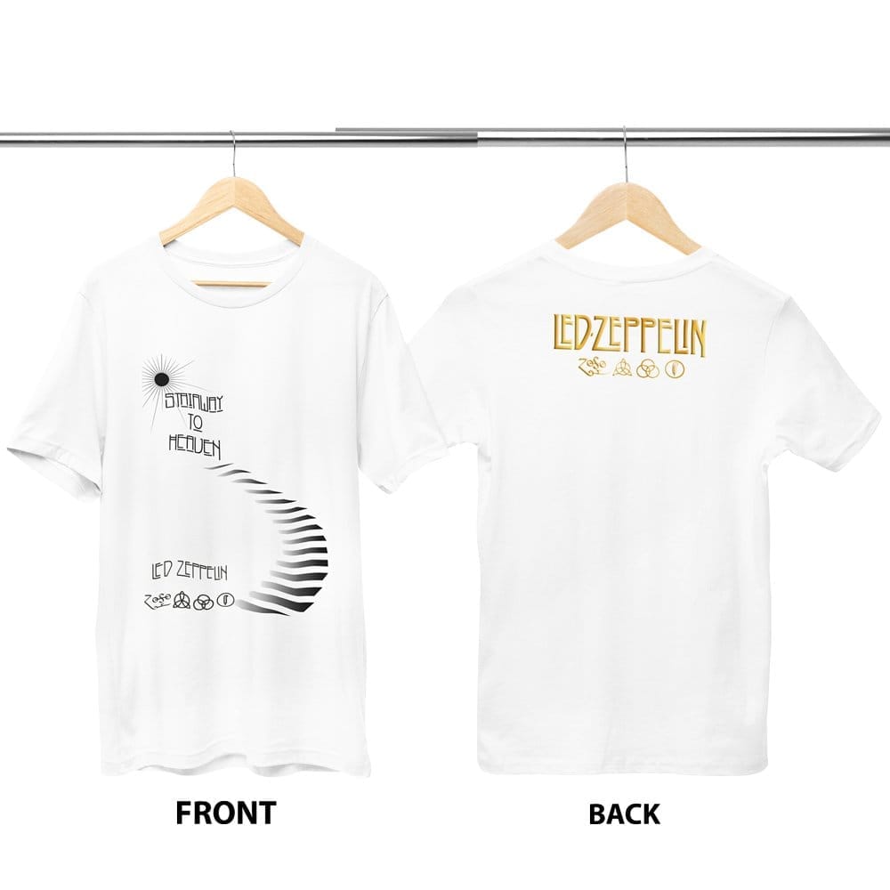 EqualLife Pure Cotton Bio-Washed Chest Printed T-Shirt - Rock Music - Tribute to Led Zeppelin Design 5 - by ZingerTees-Women-EL9120618-F
