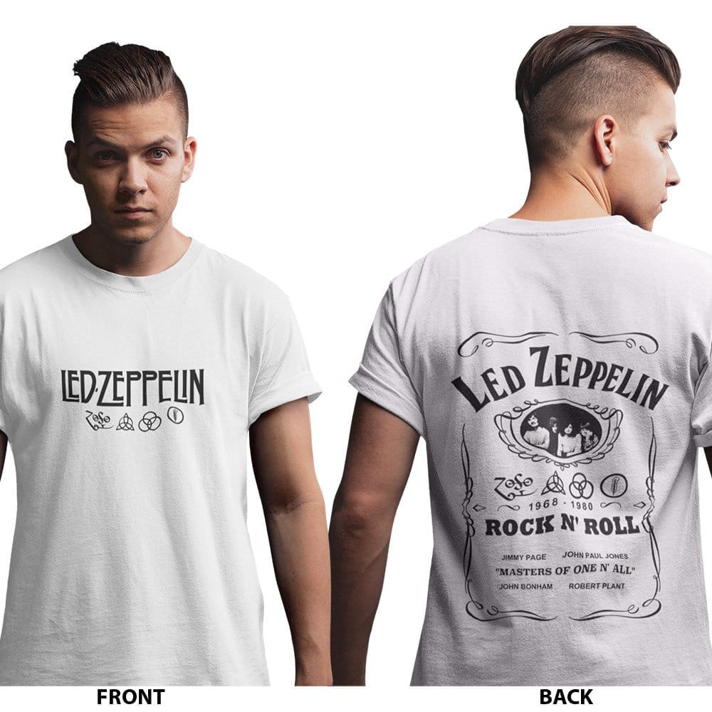 Luxurious Men EqualLife Pure Cotton Bio-Washed Chest Printed T-Shirt - Rock Music - Tribute to L